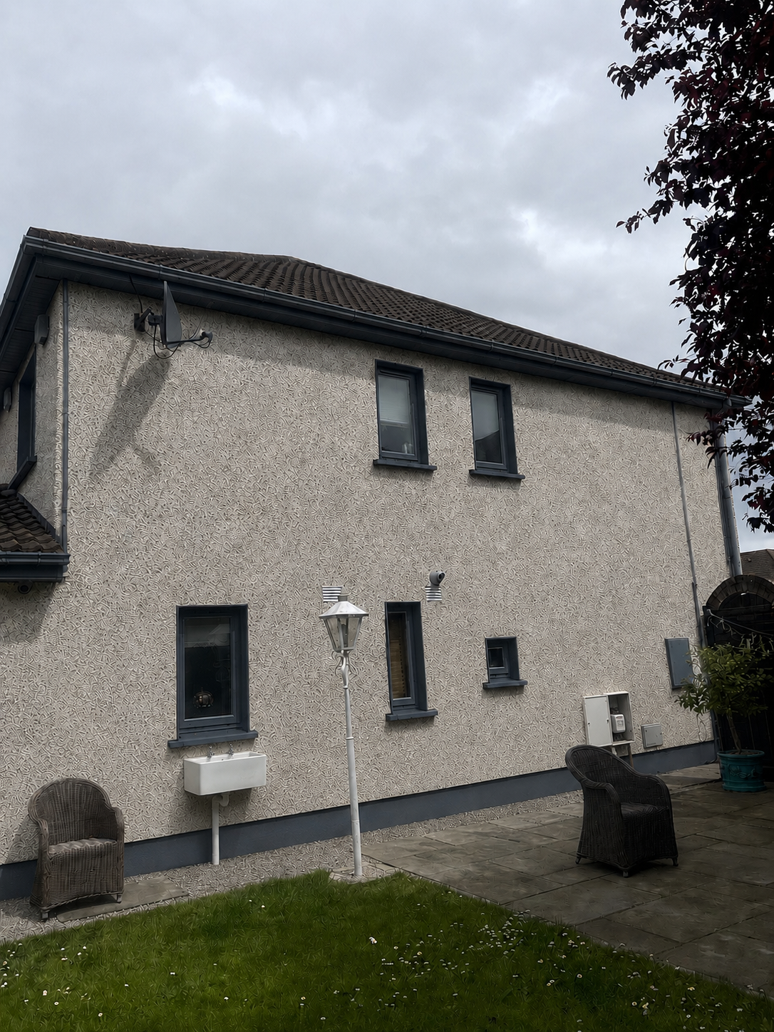 Soffit, fascia & window respray in graphite grey