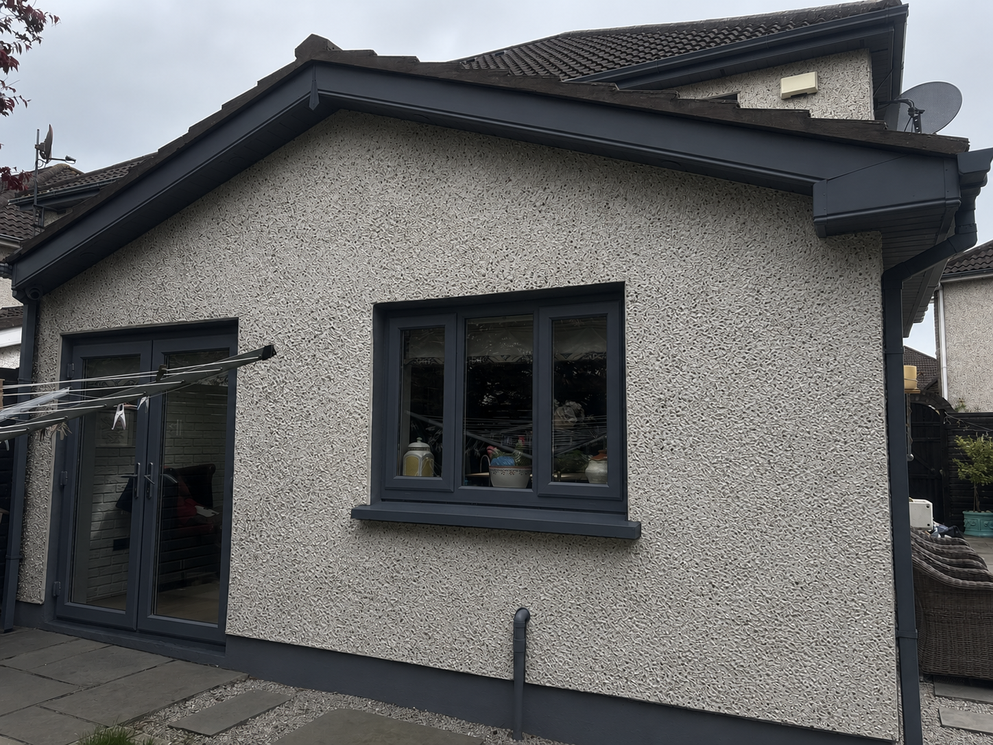 Rear elevation uPVC & trim respray