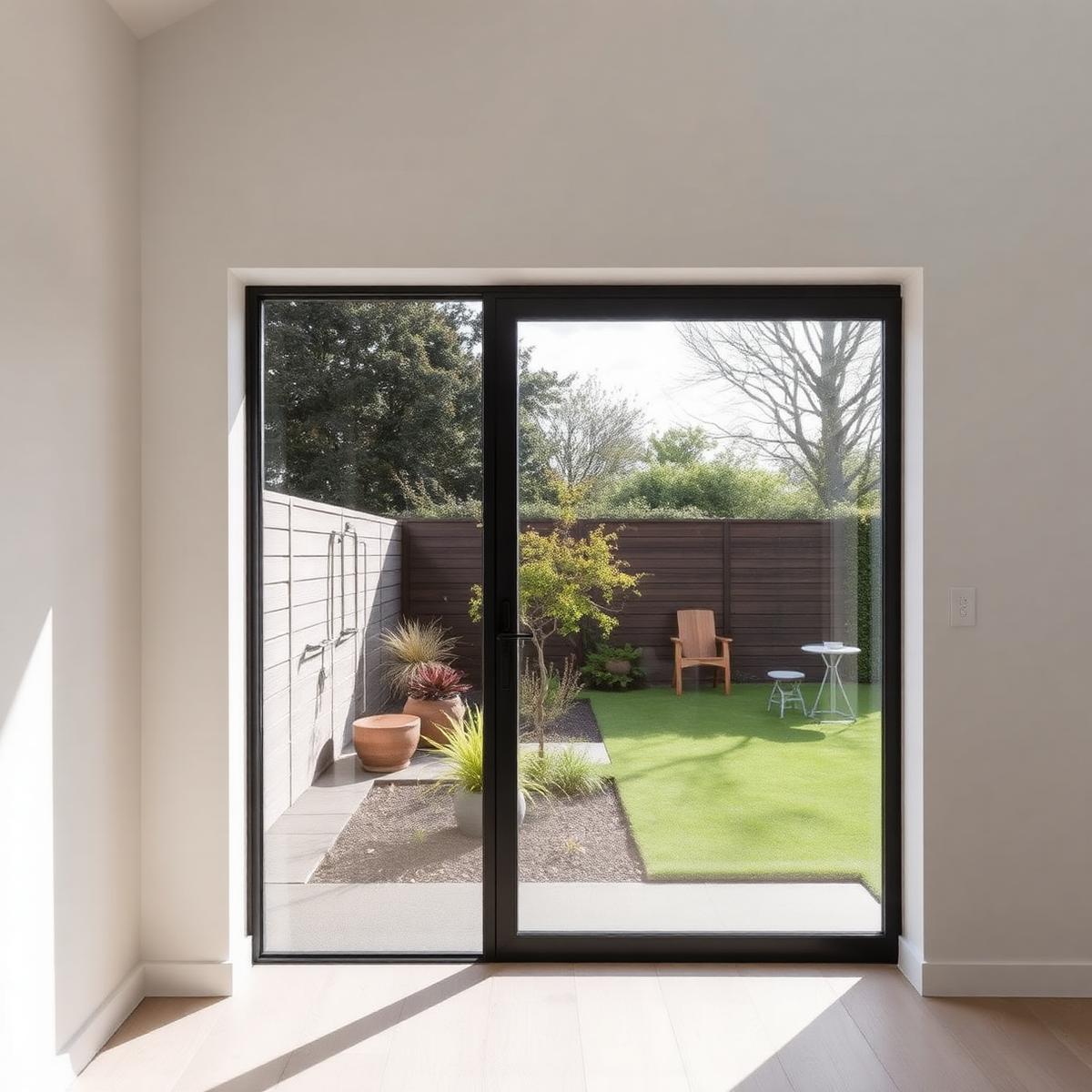 Slim-frame sliding doors